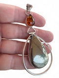 Pyrite Silver Overlay Pendant