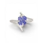 Rough Tanzanite Solid 925 Sterling Silver Ring 6
