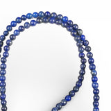 Blue Lapis 4 mm Beaded Necklace
