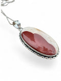 Mookaite Jasper Solid 925 Sterling Silver Pendant with 18 inch chain necklace