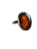 Baltic Amber Solid 925 Sterling Silver Ring 8.5