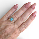 Golden Hills Turquoise Solid 925 Sterling Silver Ring – Size 8
