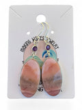 Pink Opal & Amethyst Solid 925 Sterling Silver Earrings