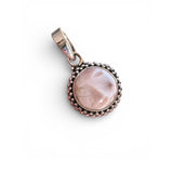 Natrolite Pink Larimar Solid 925 Sterling Silver Pendant