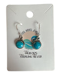 Kingman Turquoise Solid 925 Sterling Silver Earrings