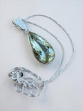 Green Amethyst Prasiolite Solid 925 Sterling Silver Pendant with 17” Chain