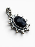 Blue Sandstone Solid 925 Sterling Silver Pendant