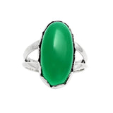 Green Onyx Solid 925 Sterling Silver Ring 7