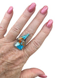 Lightning Bolt Kingman Trifecta Solid 925 Sterling Silver Ring 9