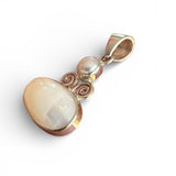 Mabe Pearl Solid 925 Sterling Silver Pendant