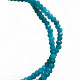 Bright Aquamarine 4 mm Beaded Necklace