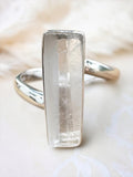 Lemurian Quartz Solid 925 Sterling Silver Ring 6