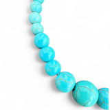 Turquoise Howlite graduated Beaded Necklace