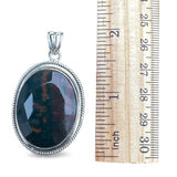 Faceted Bloodstone Solid 925 Sterling Silver Pendant
