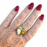 HEART Kingman Honey Dahlia Solid 925 Sterling Silver Ring 8