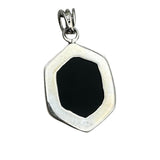 Black Onyx & Aurora Opal Solid 925 Sterling Silver Pendant