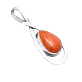 Orange Aventurine Solid 925 Sterling Silver Pendant