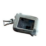 Rough Rainbow Moonstone with Tourmaline Solid 925 Sterling Silver Pendant