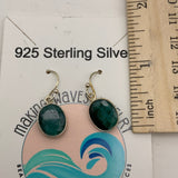 Emerald Solid 925 Sterling Silver Earrings