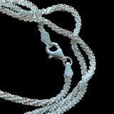 3.5 mm Diamond cut Solid 925 Sterling Silver chain 18 inch