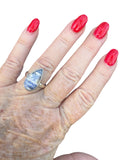 Sodalite Solid 925 Sterling Silver Ring 8