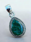 Emerald Solid 925 Sterling Silver Pendant