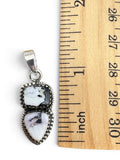 White Buffalo Solid 925 Sterling Silver Pendant