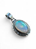 Ethiopian Opal Solid 925 Sterling Silver Pendant