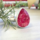 Ruby Solid 925 Sterling Silver Ring 6.5