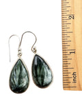 Seraphinite “Angel Stone” Solid 925 Sterling Silver Earrings