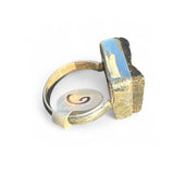 Raw Black Tourmaline Solid 925 Sterling Silver Ring 6