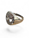 Tree of Life Solid 925 Sterling Silver Ring 5.5