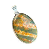 Bloodstone Solid 925 Sterling Silver Pendant