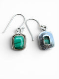 Malachite Solid 925 Sterling Silver Earrings