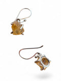 Rough Citrine Solid 925 Sterling Silver Earrings