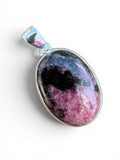 Rhodonite Solid 925 Sterling Silver Pendant