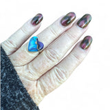 HEART Kingman Purple Dahlia Solid 925 Sterling Silver Ring 5.5