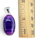 Purple Botswana Agate Solid 925 Sterling Silver Pendant
