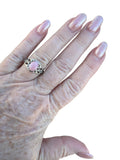 Pink Opal Solid 925 Sterling Silver Ring 7