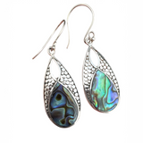 Abalone Solid 925 Sterling Silver Earrings