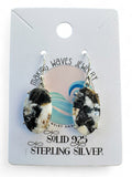 White Buffalo Solid 925 Sterling Silver Earrings