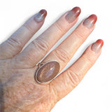 Sunstone Solid 925 Sterling Silver Ring 9