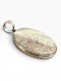 Flower Coral Silver Overlay Pendant