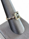 Prasiolite Green Amethyst Solid 925 Sterling Silver Ring 8