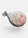 Scallop Shell Silver Overlay Pendant