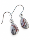 Crazy Lace Agate Solid 925 Sterling Silver Earrings