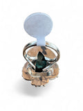 Black Jack Turquoise Solid 925 Sterling Silver Ring 8