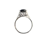 Lab Sapphire Solid 925 Sterling Silver Ring 7