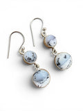 Dendritic Opal Solid 925 Sterling Silver Earrings