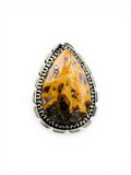 Indonesian Red Marcasite Solid 925 Sterling Silver Ring 8